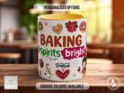 Baking Spirits Bright Festive Mug, Motivational Coloured Mug, Uplifting Mug of Positivity, Inspirational Gift Idea