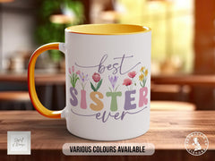 Best Sister Mug – Colourful Ceramic Gift Mug | Dishwasher Safe, Smash Proof Packaging