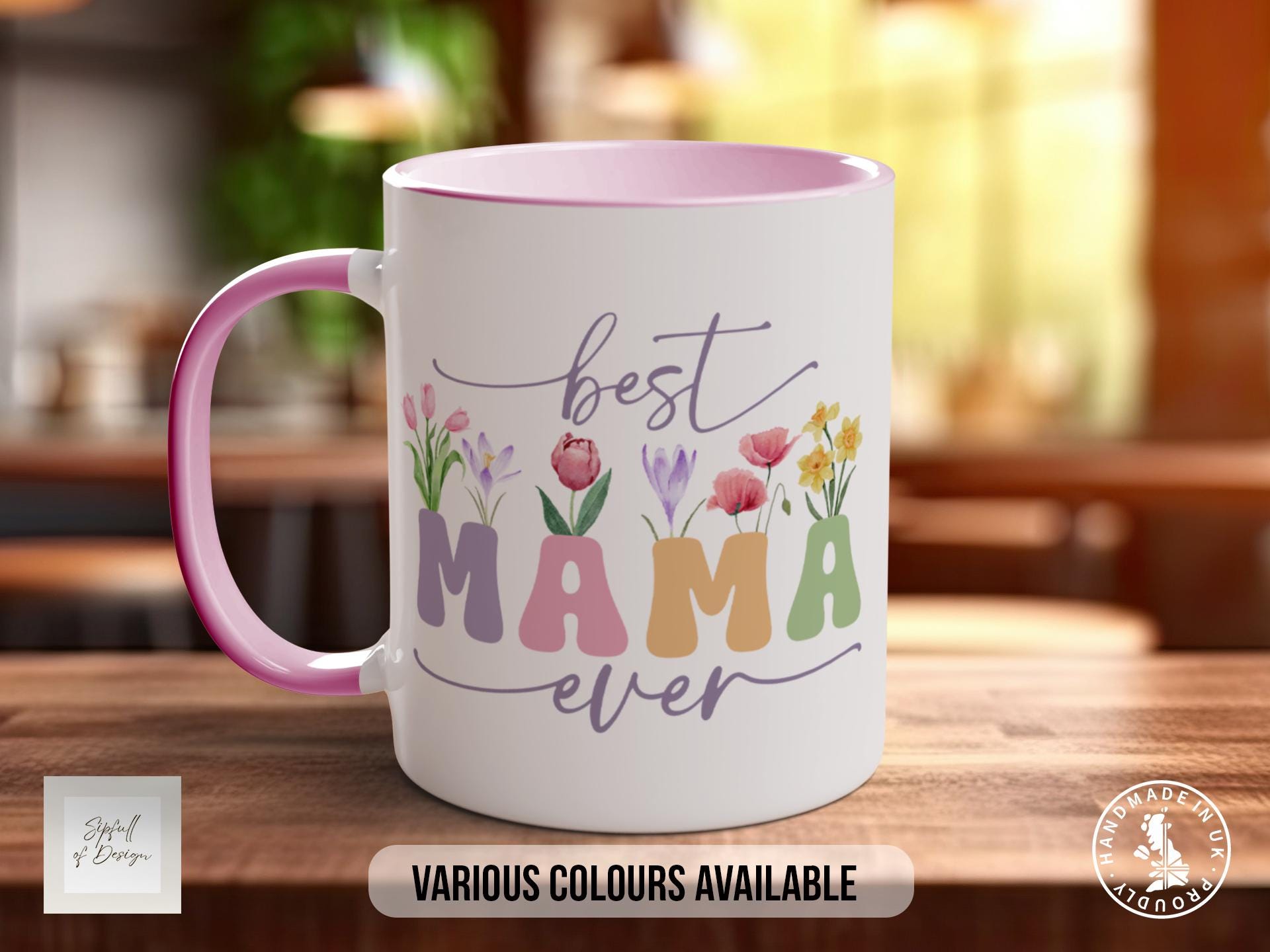 Best Mama Ever Mug - Ideal Mother's Day Gift - Coloured 11oz, Bone China 10oz and 15oz and Latte 12oz options