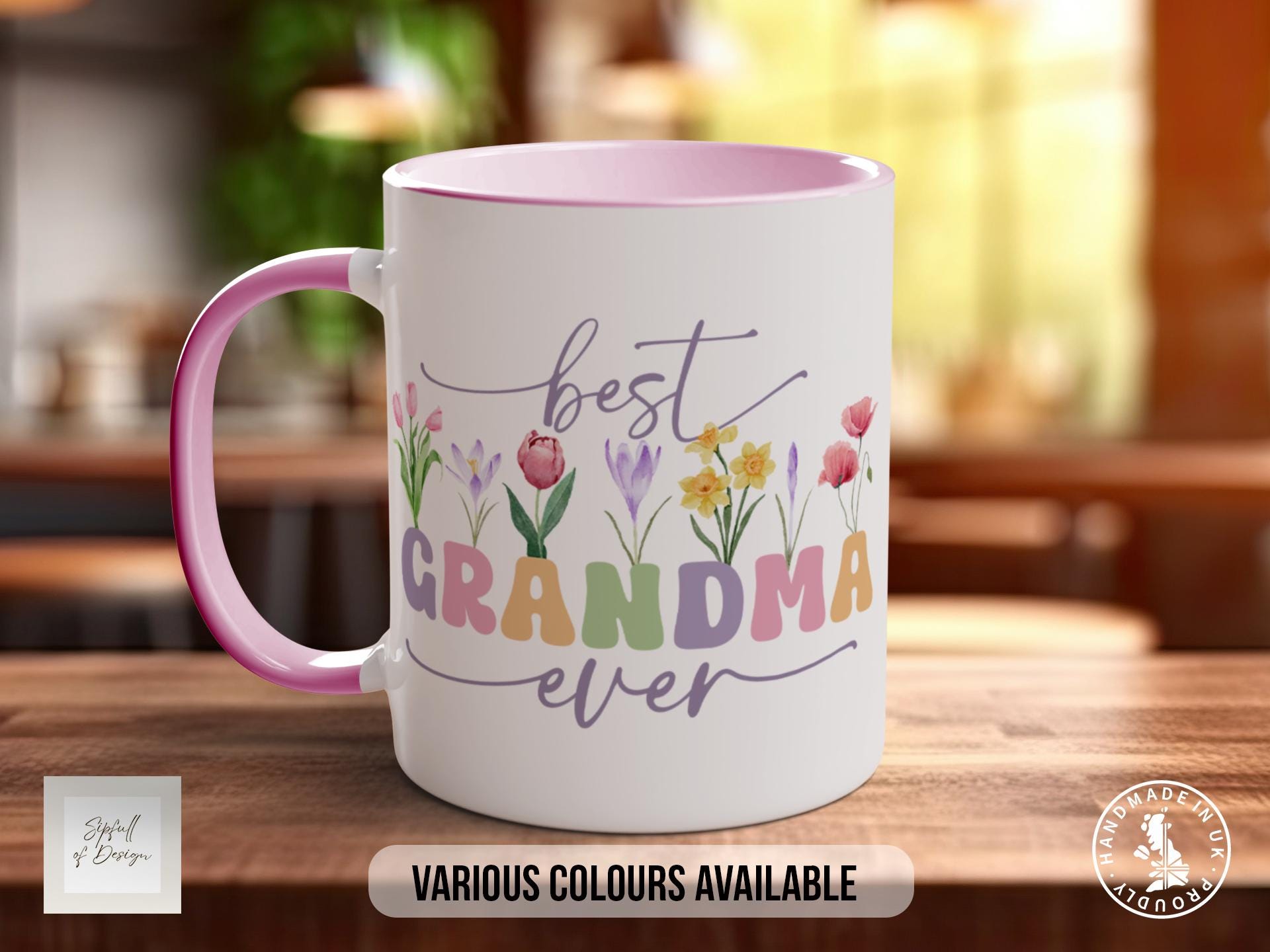 Best Grandma Ever Mug - Ideal Mother's Day Gift - Coloured 11oz, Bone China 10oz and 15oz and Latte 12oz options
