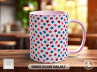 Stars Pattern Full Wrap Coloured Art Mug - Design 1
