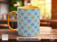Funny Stars Pattern Full Wrap Coloured Art Mug - Design 3 - Sipfull of Design