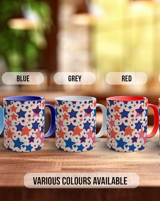 Colourful Stars Pattern Full Wrap Coloured Art Mug - Design 11 - Sipfull of Design