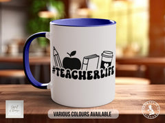 #TeacherLife Mug | Teacher Gift with Icons