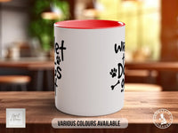 Who Let the Dogs Out Mug, Funny Dog Lover Gift, Paw Print Coffee Cup, Cute Dog Mum or Dad Mug, Colourful Pet Owner Gift - Sipfull of Design