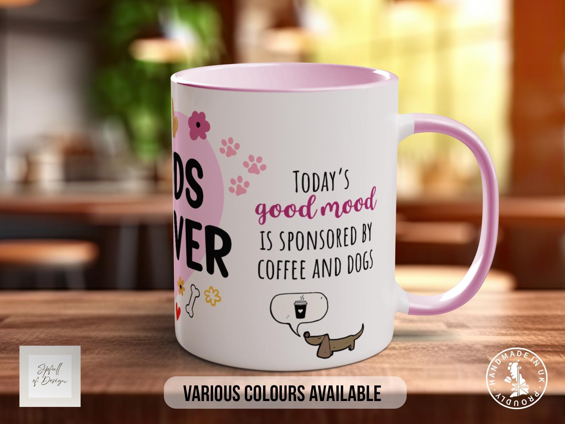 Friends Fur-Ever Dog Lover Mug – Cute Pet Gift for Animal Owners, Cat & Dog Mug, Paw Print Coffee Cup – Various Colours and Sizes - Sipfull of Design