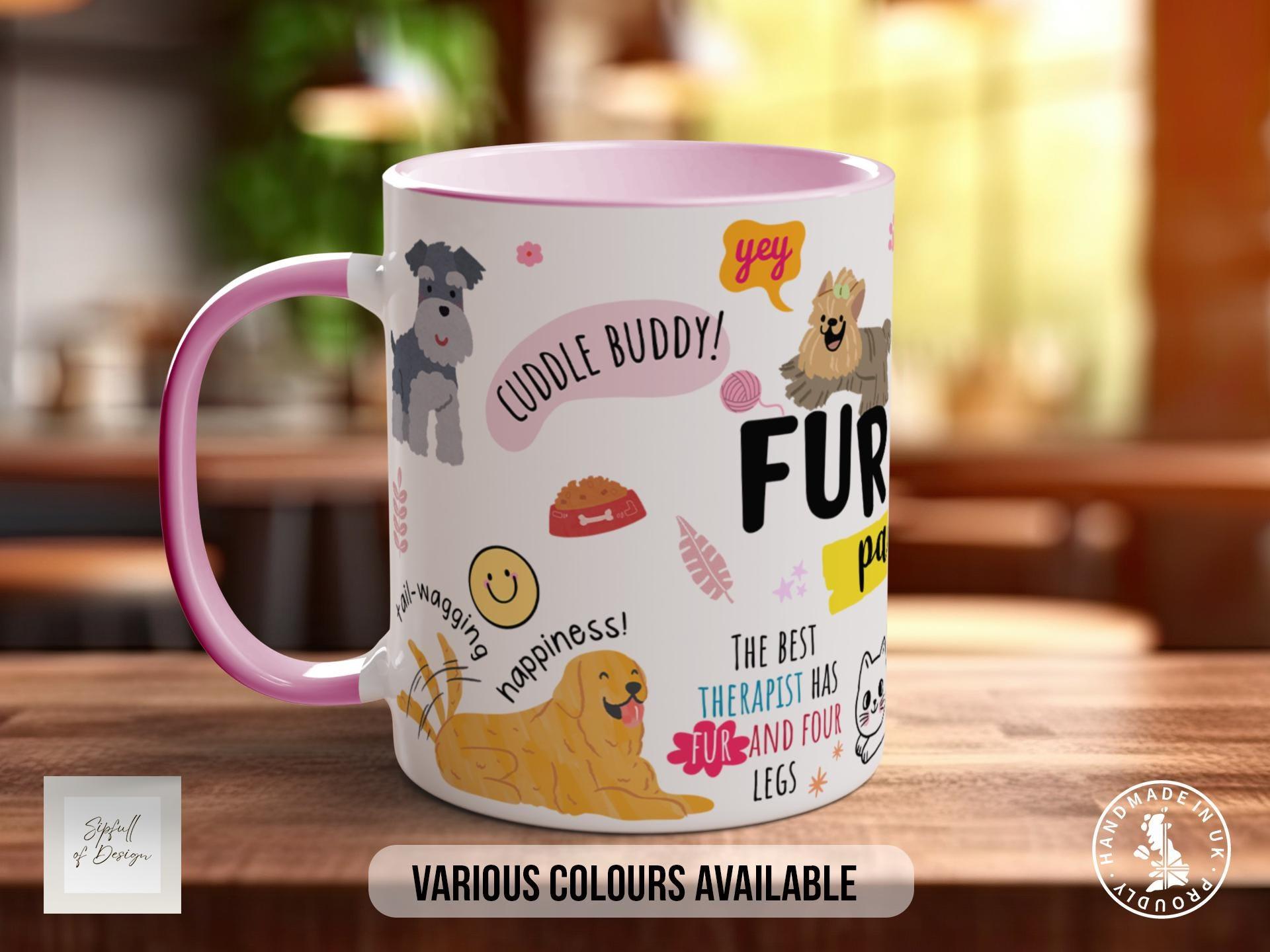 Furever Pawsome Mug – Cute Dog Lover Gift, Pet Friendship Mug, Colourful Dog Quote Mug, Fur Mum Gift Idea, Pet Coffee Cup - Sipfull of Design