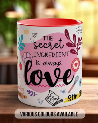 The Secret Ingredient is Always Love Mug – Heartfelt Baking Gift - Sipfull of Design