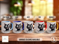 Funny Black Cat Mug - Sipfull of Design