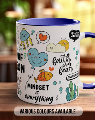 Motivational Mug for Women – Positive Affirmation Coffee Cup – Cute Colourful Mug with Quotes – Inspirational Gift for Her or Teens - Sipfull of Design