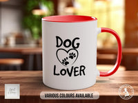 Dog Lover Mug, Heart Paw Cup, Cute Dog Gift, Animal Print Mug, Dog Mum Present, Pet Owner Gift - Sipfull of Design