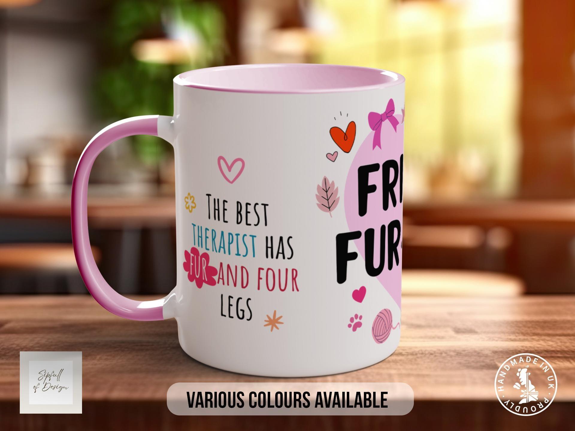 Friends Fur-Ever Dog Lover Mug – Cute Pet Gift for Animal Owners, Cat & Dog Mug, Paw Print Coffee Cup – Various Colours and Sizes - Sipfull of Design