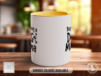 Busy Being a Dog Mama Mug – Cute Dog Mum Gift, Funny Pet Owner Coffee Cup, Mother's Day Gift for Dog Lovers, Colour Handle, Handmade UK - Sipfull of Design