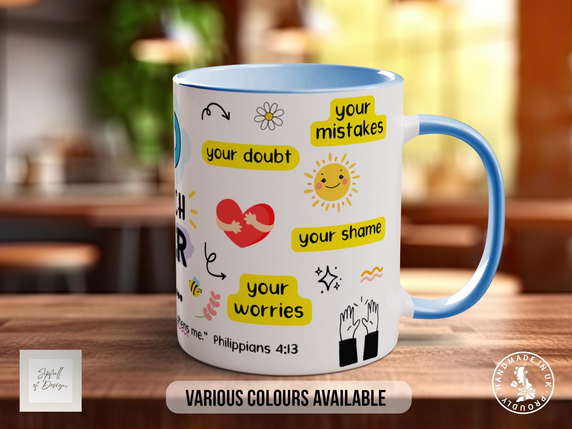 God Is So Much Bigger Than... Christian Mug – Faith Based Inspirational Gift – Religious Coffee Cup for Women & Men – Various Colours - Sipfull of Design