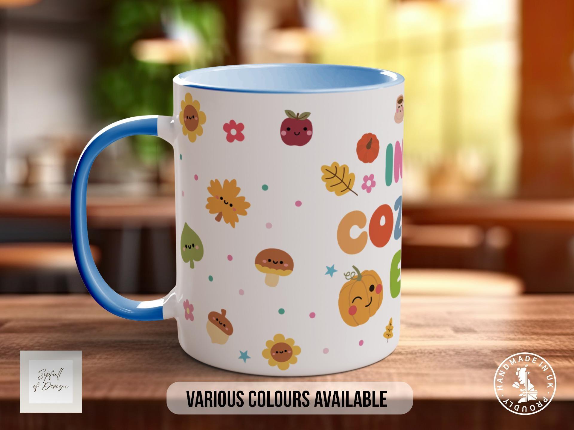 In My Cozy Girl Era Mug – Autumn Vibes Mug for Her – Pumpkin Spice Season Gift – Aesthetic Cozy Girl Mug – Colourful Autumn Mug - Sipfull of Design
