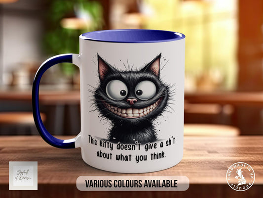 Funny Black Cat Mug - Sipfull of Design