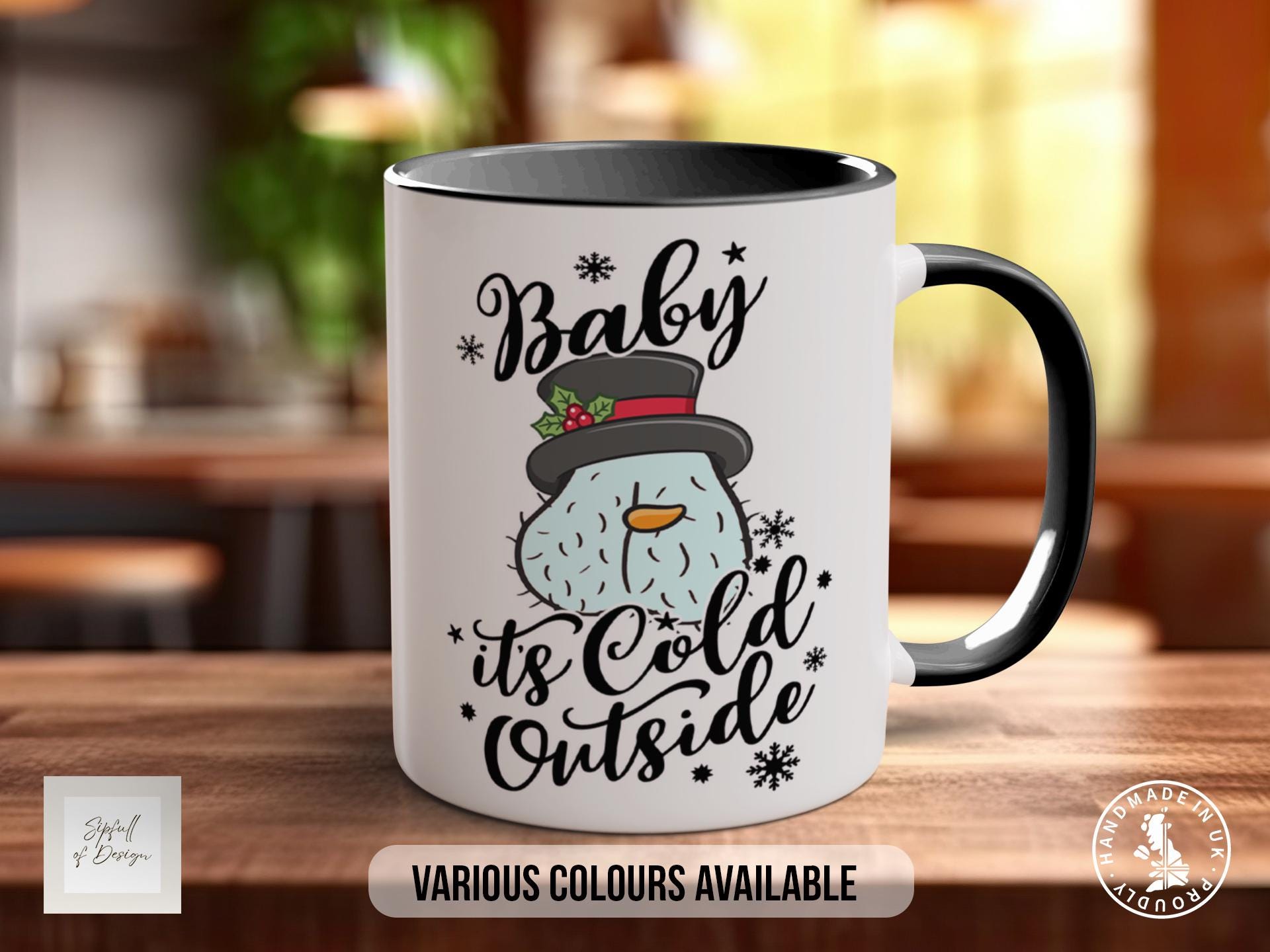 Funny Christmas Mug – Baby It's Cold Outside – Winter Mug – Holiday Gift for Her or Him – Christmas Coffee Cup – Cozy Xmas Mug