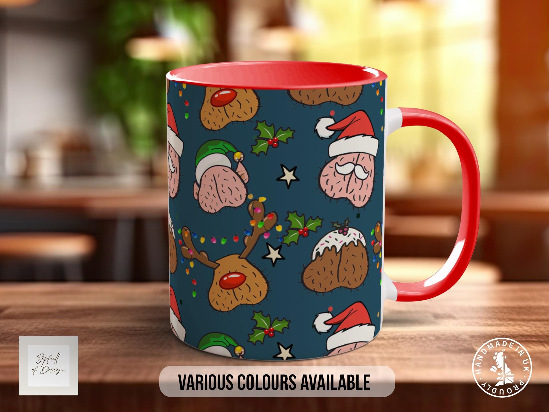 Funny Christmas Balls Mug – Naughty Holiday Gift for Him, Gag Xmas Mug, Adult Christmas Mug for Friends, Secret Santa Joke Present