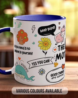 Motivational Mug for Women – Positive Affirmation Coffee Cup – Cute Colourful Mug with Quotes – Inspirational Gift for Her or Teens - Sipfull of Design