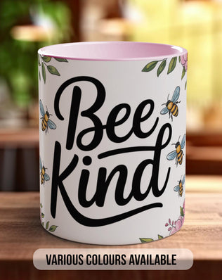 Bee Kind Mug – Cute Bee and Floral Mug with Honey Jar – Uplifting Gift for Bee Lovers – Spring Coffee Cup – Sipfull of Design - Sipfull of Design