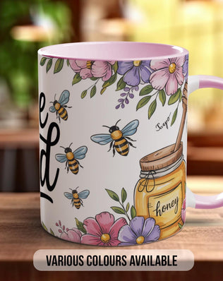 Bee Kind Mug – Cute Bee and Floral Mug with Honey Jar – Uplifting Gift for Bee Lovers – Spring Coffee Cup – Sipfull of Design - Sipfull of Design