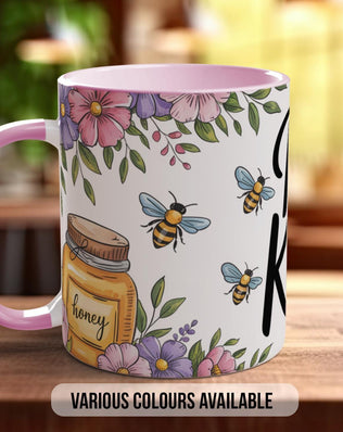 Bee Kind Mug – Cute Bee and Floral Mug with Honey Jar – Uplifting Gift for Bee Lovers – Spring Coffee Cup – Sipfull of Design - Sipfull of Design
