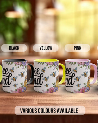 Bee Kind Mug – Cute Bee and Floral Mug with Honey Jar – Uplifting Gift for Bee Lovers – Spring Coffee Cup – Sipfull of Design - Sipfull of Design