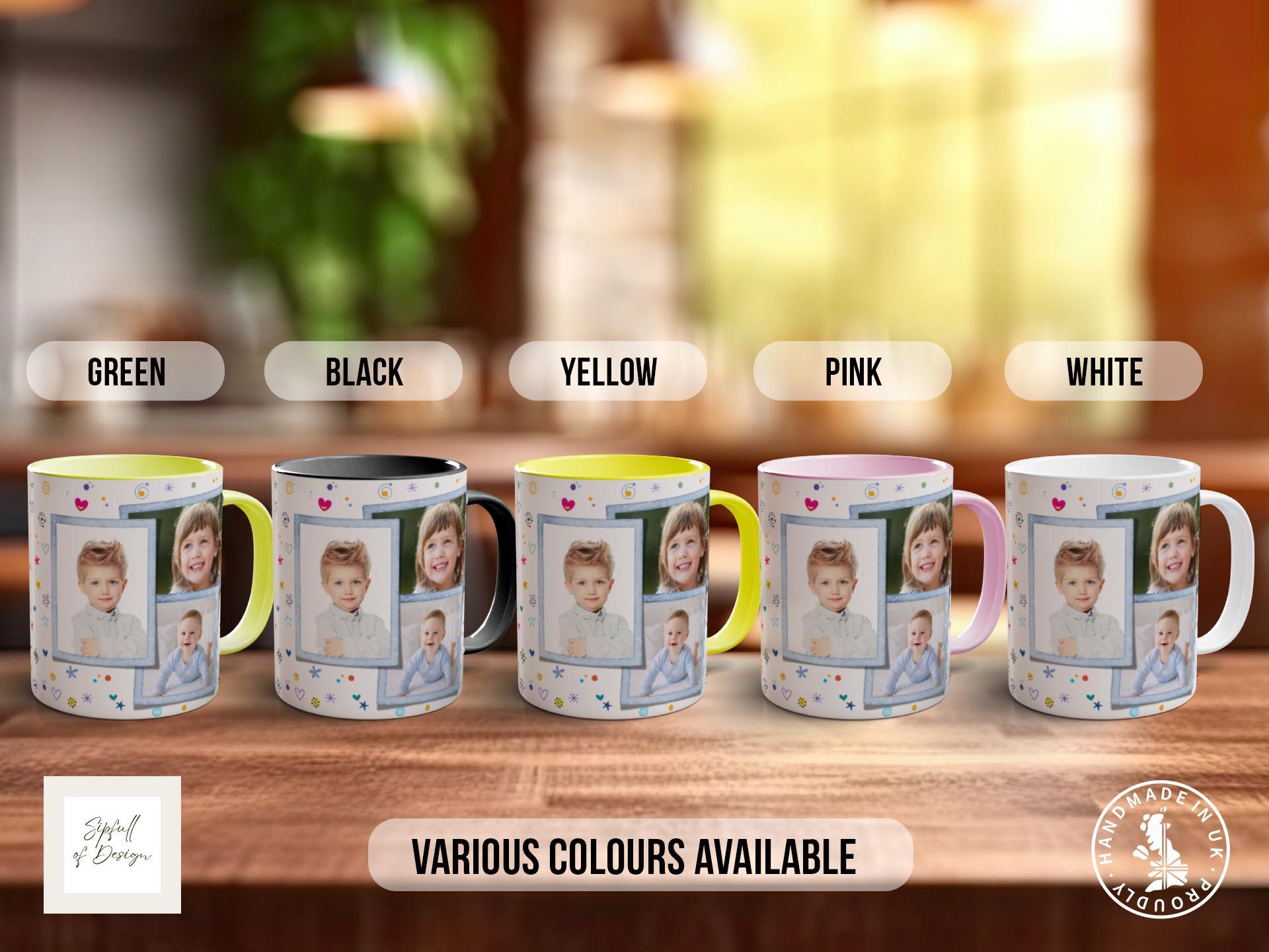 Personalised Best Dad Ever Photo Coloured Mug - Custom Photos - Sipfull of Design
