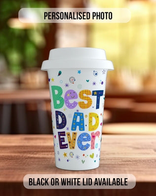 Best Dad Ever Travel Mug – Personalised Blue Shirt Design - Sipfull of Design