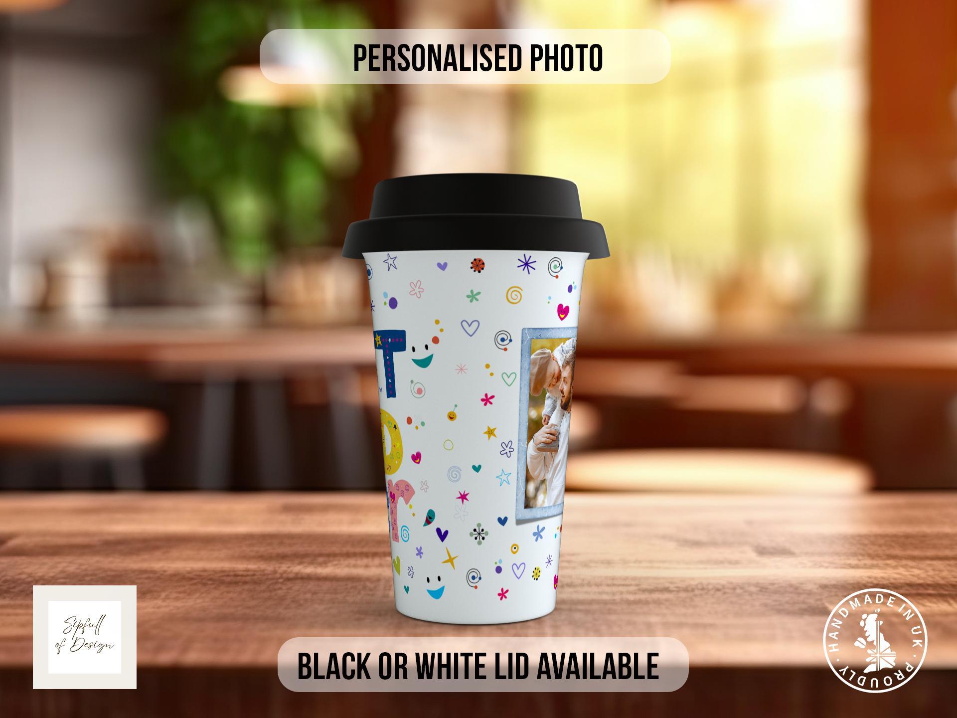 Best Dad Ever Travel Mug – Personalised Blue Shirt Design - Sipfull of Design