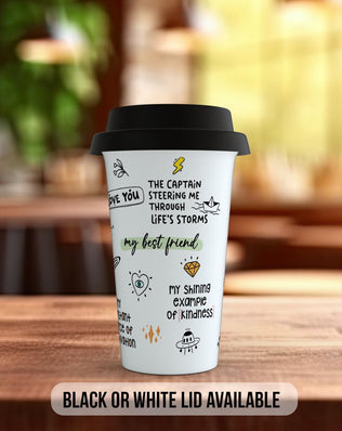 Best Dad You Are Travel Mug – Colourful Word Cloud - Sipfull of Design