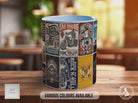 Built for Speed Motorcycle Mug – Retro Biker Poster Collage – Vintage Motorbike Gift – Rock & Roll Rider Design – Various Colours