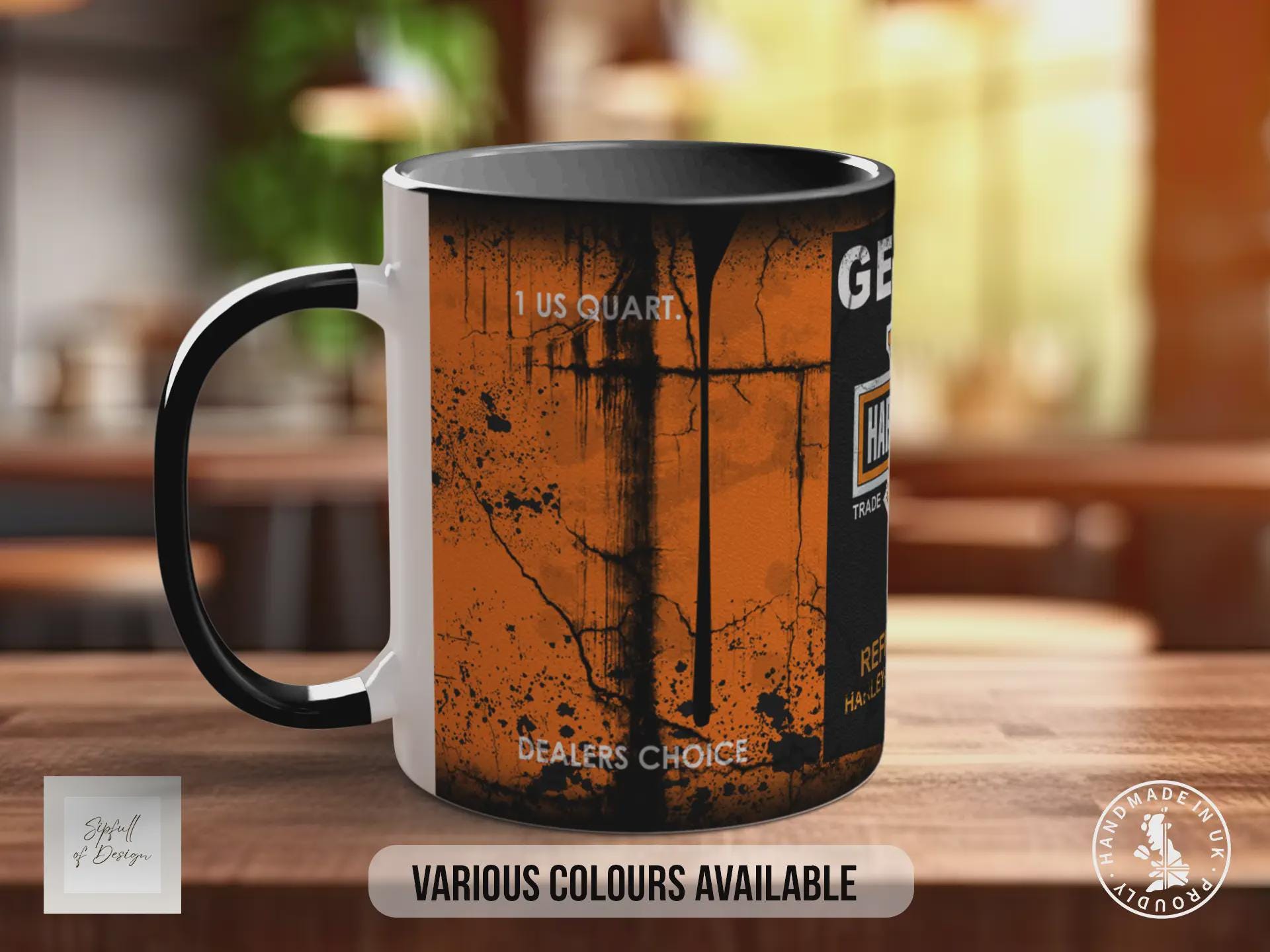 Harley-Davidson Motor Oil Mug – Vintage Retro Motorcycle Garage Gift