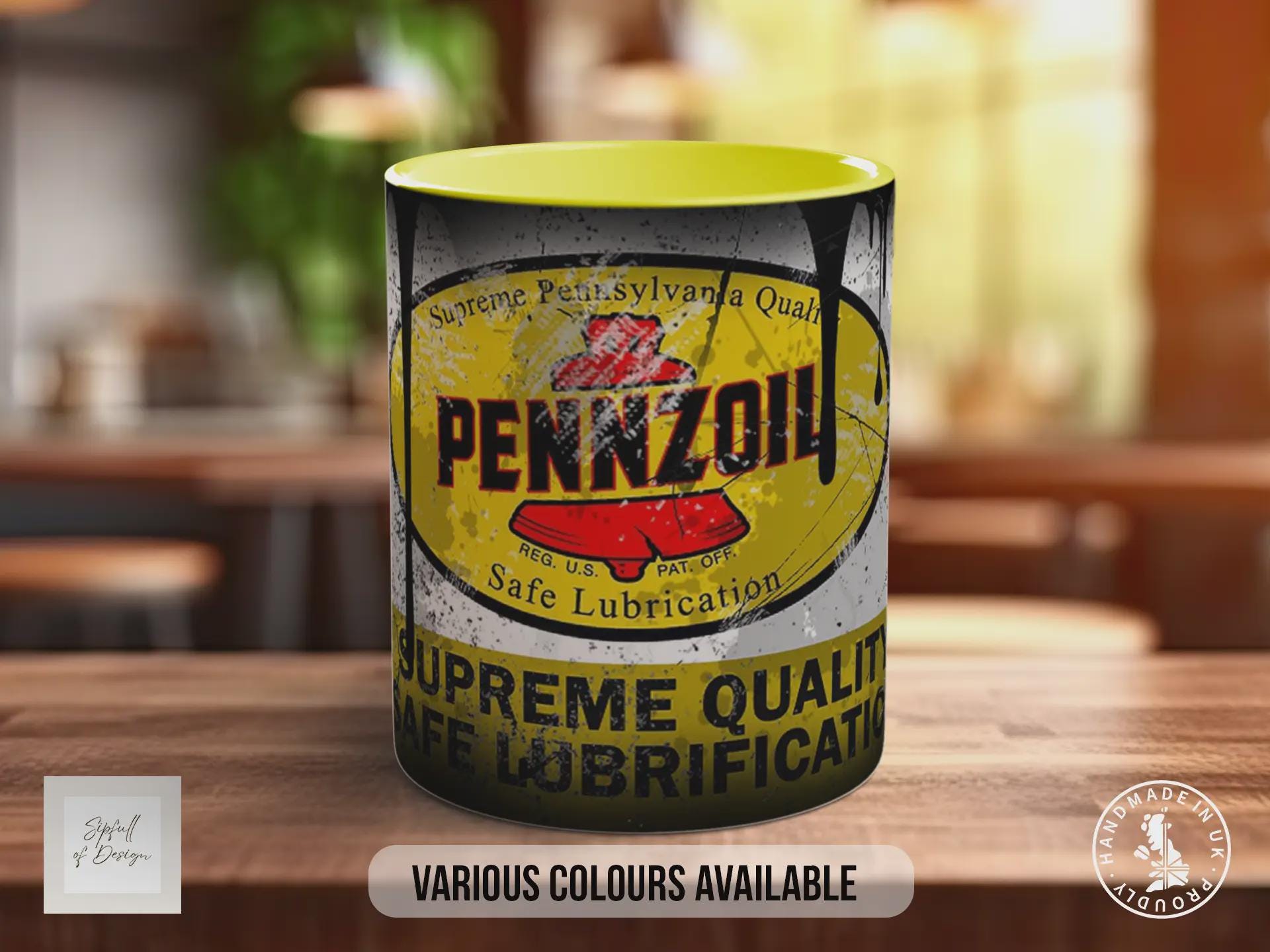 Pennzoil Motor Oil Mug – Vintage Retro Garage Coffee Cup Gift