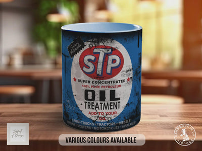 STP Oil Treatment Mug – Vintage Retro Garage Motorsport Coffee Cup