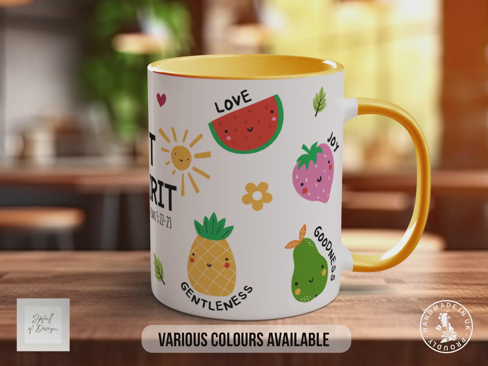 Fruit of the Spirit Mug – Christian Scripture Coffee Cup Gift