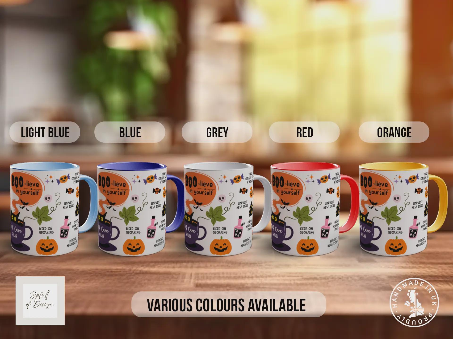 Halloween Self Care Mug – Boo-lieve in Yourself Positive Coffee Cup