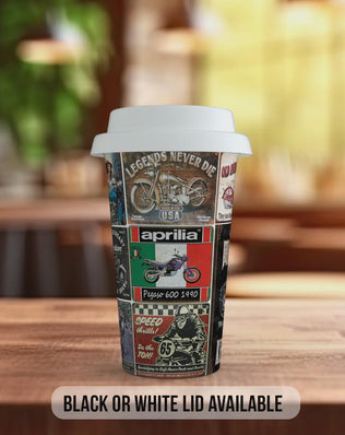 Motorcycle Route 66 Travel Mug – Retro Biker Legends Insulated Cup