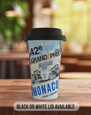 Monaco 70’s Grand Prix Travel Mug – Retro F1 Racing Insulated Cup