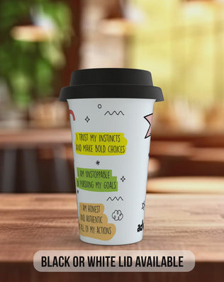 Aries Travel Mug – Zodiac Star Sign Insulated Coffee Cup Gift