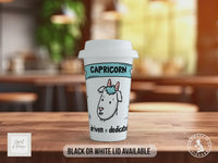 Capricorn Travel Mug – Zodiac Star Sign Insulated Coffee Cup Gift