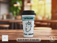 Capricorn Travel Mug – Zodiac Star Sign Insulated Coffee Cup Gift