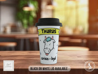 Taurus Travel Mug – Zodiac Star Sign Insulated Coffee Cup Gift
