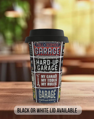 Hot Rod Dad Mechanic Travel Mug – Retro Garage Workshop Insulated Cup