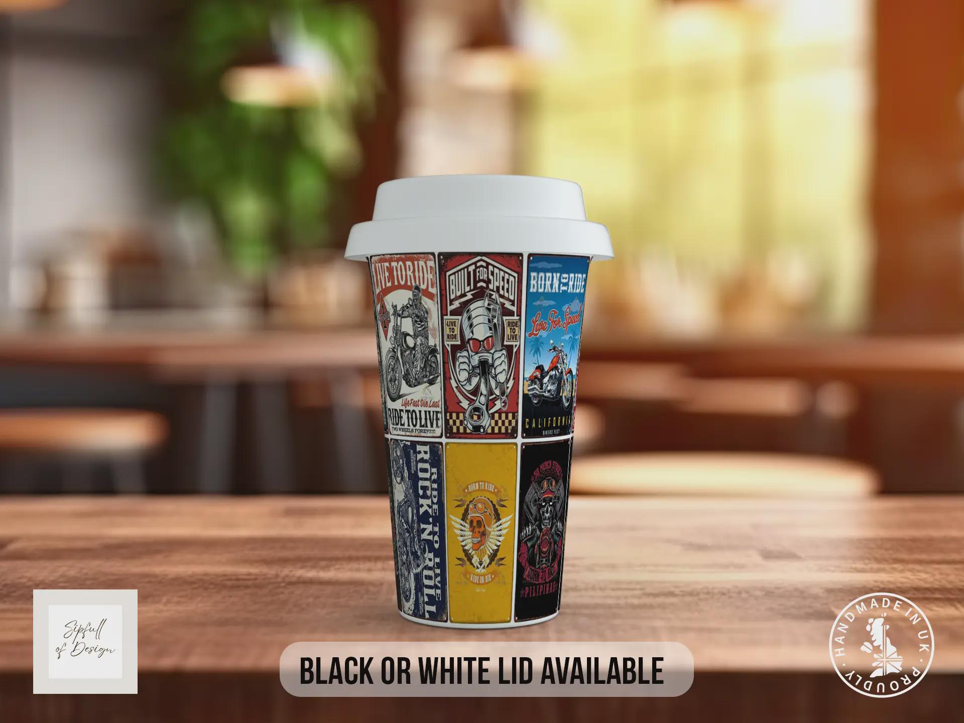 Built for Speed Travel Mug – Retro Biker Motorcycle Insulated Cup