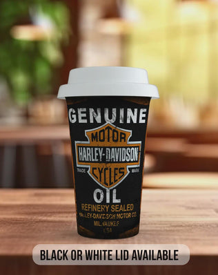 Harley-Davidson Oil Travel Mug – Retro Motorcycle Insulated Coffee Cup