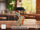 Pumpkin Spice Fall Vibes Travel Mug – Halloween Coffee Cup with Black or White Lid – Autumn Gift