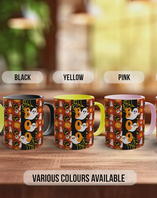 BOO Halloween Mug – Spooky Ghost & Pumpkin Coffee Cup – Autumn Gift