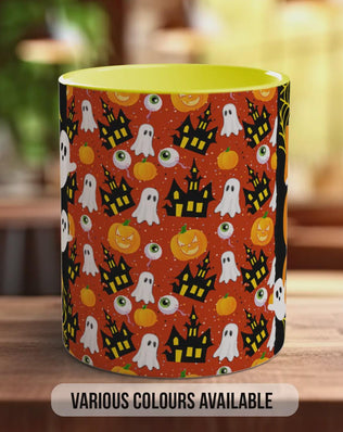 BOO Halloween Mug – Spooky Ghost & Pumpkin Coffee Cup – Autumn Gift