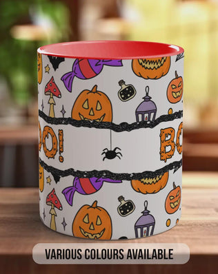 BOO! Halloween Mug – Pumpkin & Ghost Coffee Cup – Spooky Autumn Gift